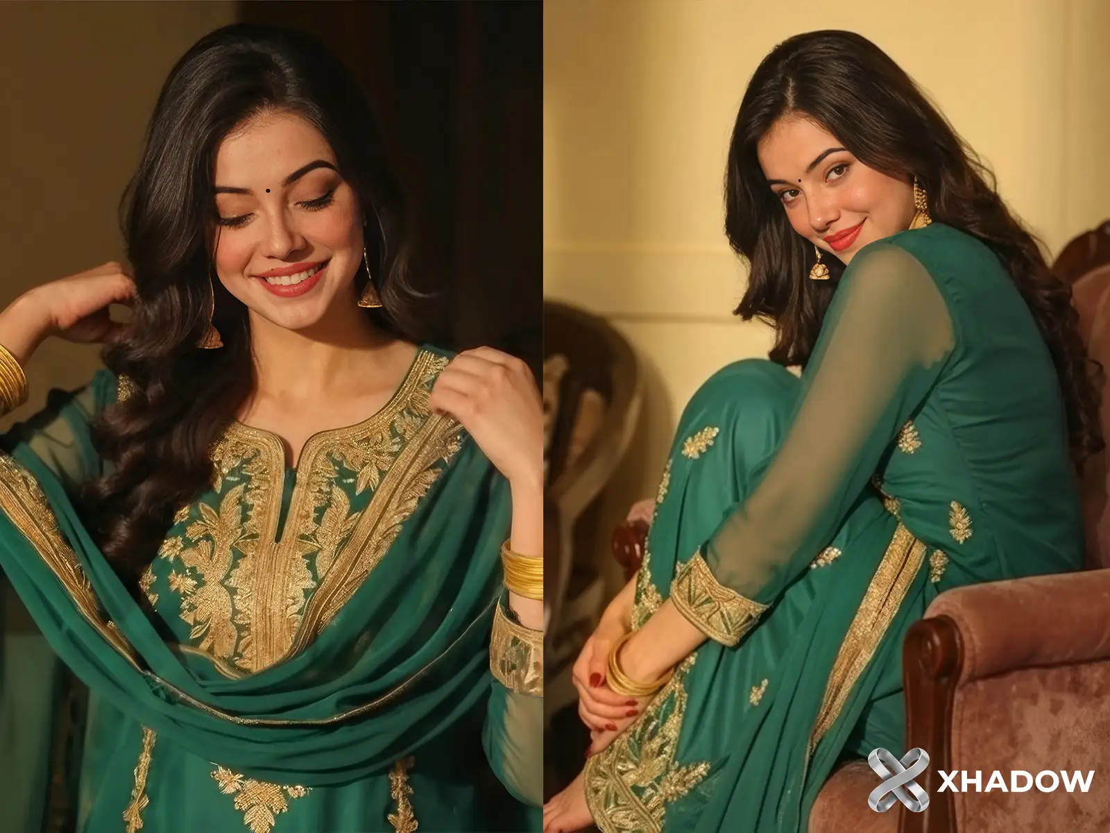 Sanvii in a traditional Indian outfit